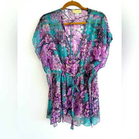 Liza+Tara Dresses & Skirts - Vibrant spring colored Tunic- Top swim coverup Size S.